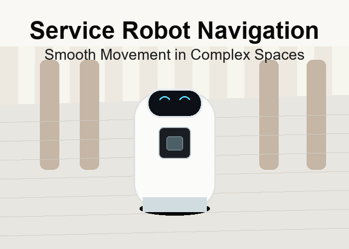 Service robot navigation with a 2D LiDAR sensor in an indoor lobby
