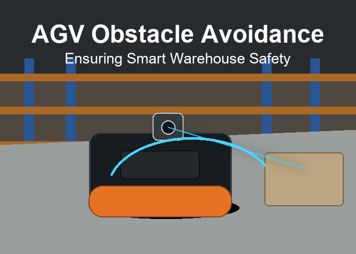 AGV obstacle avoidance with a 2D LiDAR sensor in a warehouse aisle