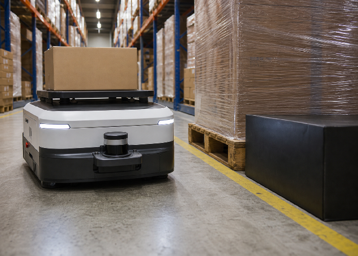 2D LiDAR in Dense Warehouse Aisles: Placement, Blind Spots and Safety Zones article image 2 2D LiDAR in dense warehouse aisles field application image 2