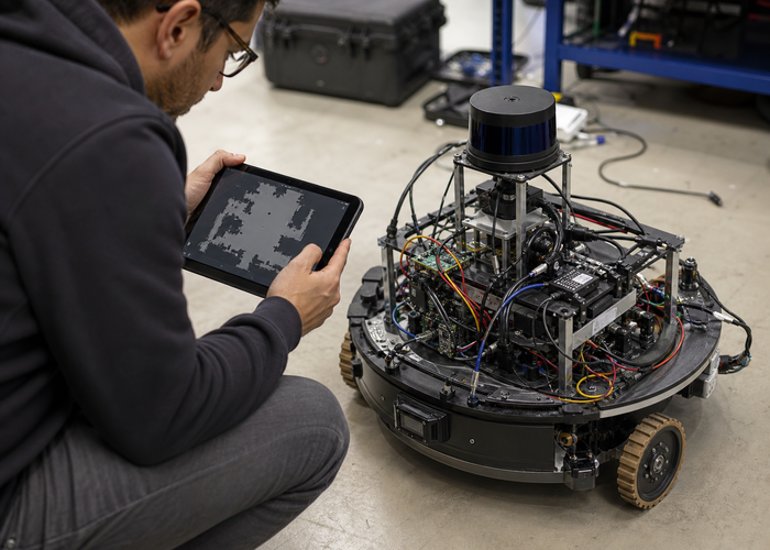 2D LiDAR SLAM robot validation scene 3