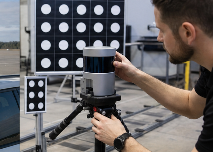 3D LiDAR range testing validation scene 2