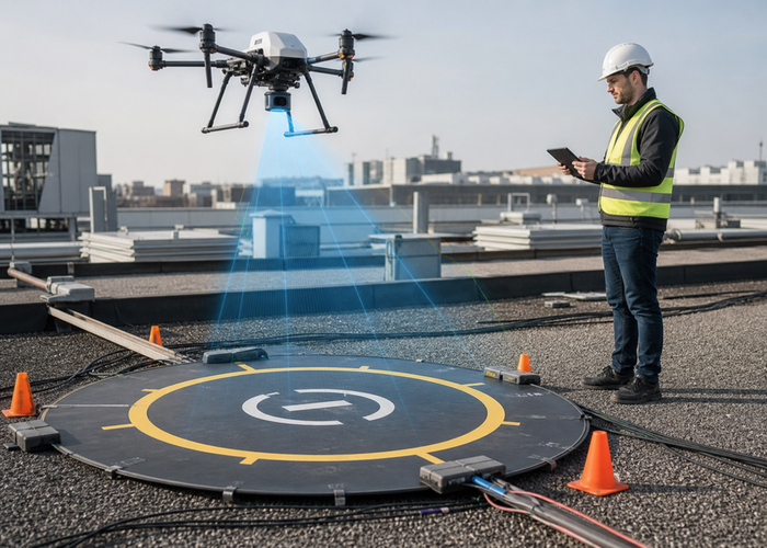 Drone LiDAR landing zone detection in a realistic LiDAR application scene