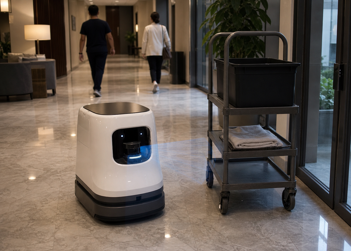Flash LiDAR service robot navigation practical field validation scene 3