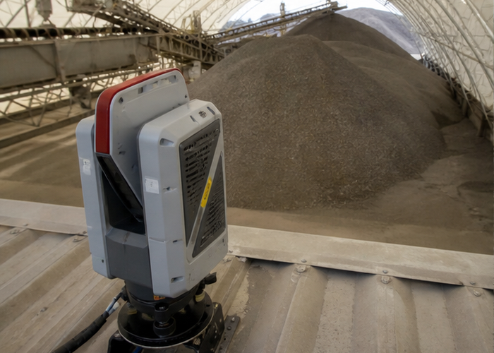 LiDAR stockpile tonnage workflow in a realistic LiDAR application scene