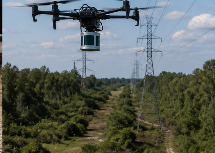 UAV LiDAR power line inspection validation scene 2