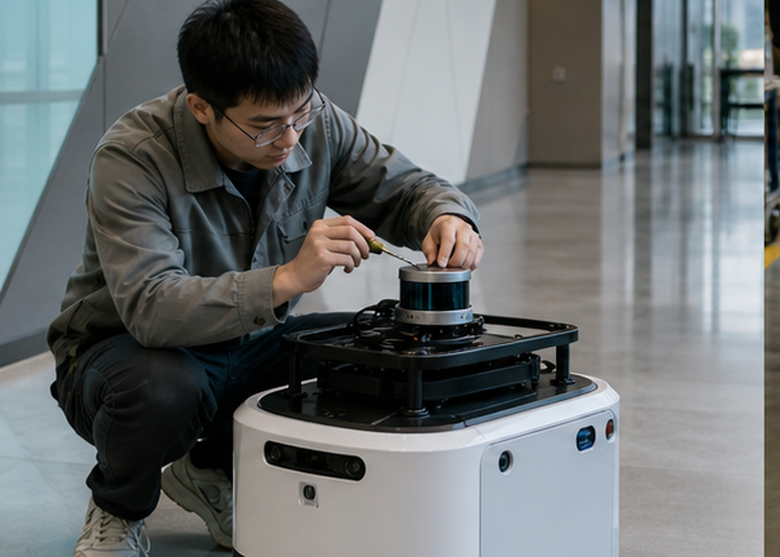 LiDAR robotics integration in a realistic LiDAR application scene