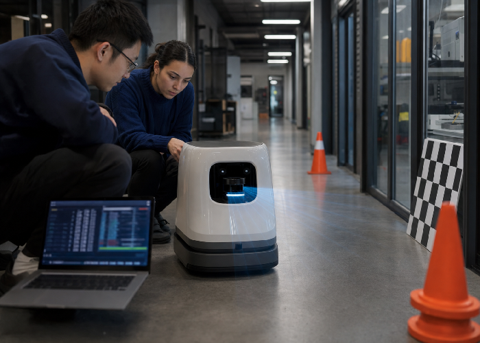 LiDAR Sensor FAQ: Range, Resolution, Reflectivity, Safety and Integration photoreal application image 3 LiDAR Sensor FAQ: Range, Resolution, Reflectivity, Safety and Integration photoreal LiDAR application scene 3