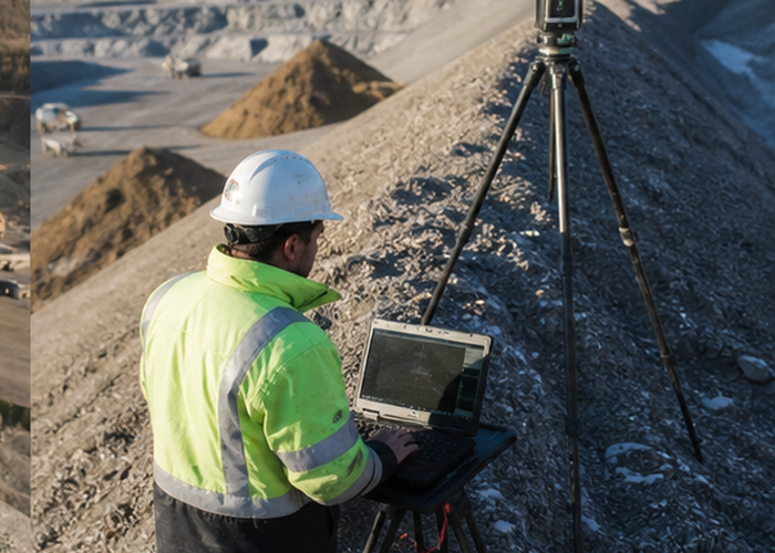 LiDAR stockpile breakline survey acceptance validation