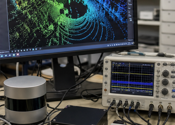 LiDAR time synchronization validation scene 3