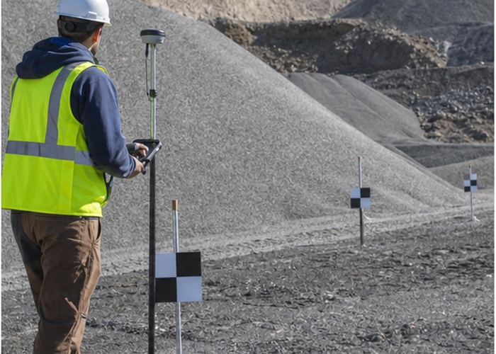 LiDAR volume calculation at a quarry stockpile validation scene 2