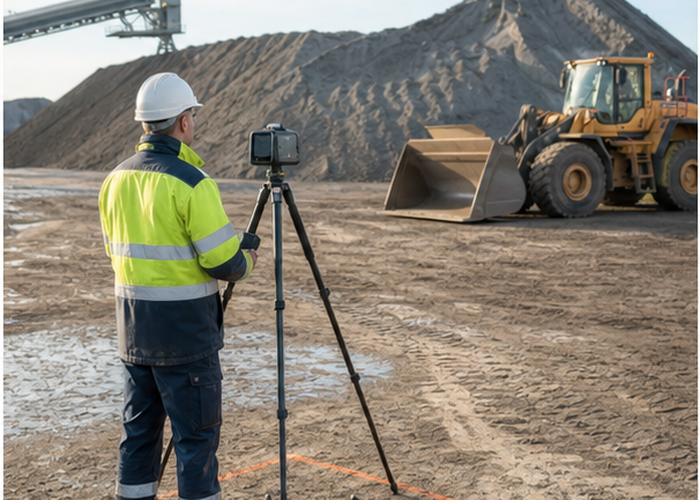repeat LiDAR volume survey in a realistic field scene