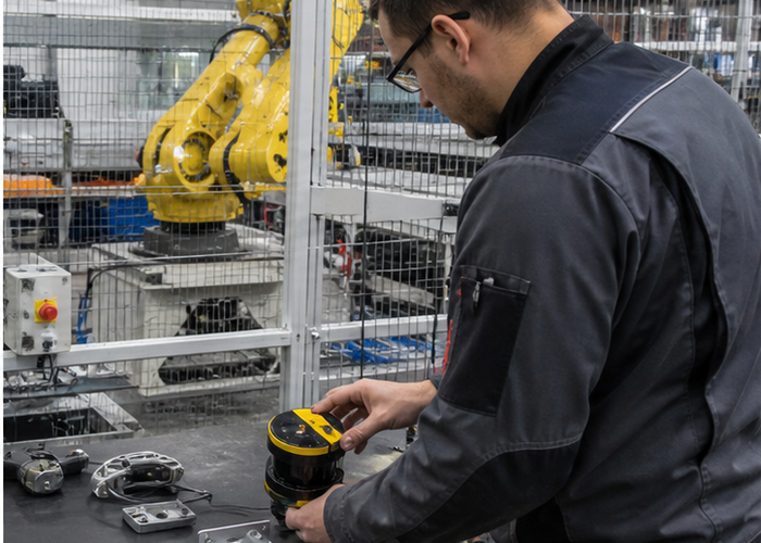 safety LiDAR industrial automation setup validation scene 3