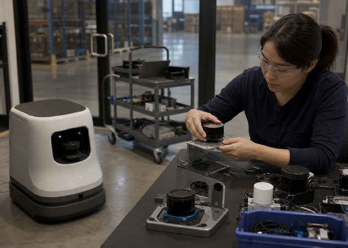 What Affects LiDAR Sensor Price? Specs, Volume and Application Fit photoreal application image 3 What Affects LiDAR Sensor Price? Specs, Volume and Application Fit photoreal LiDAR application scene 3