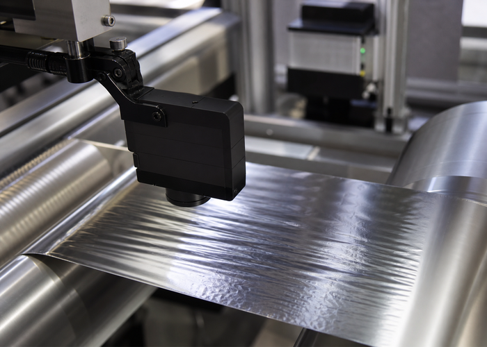 3D LiDAR profiling aluminum foil on an industrial converting line validation scene 2