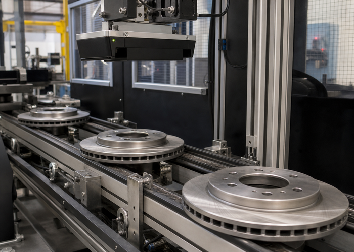 3D laser profiling of brake discs in a realistic LiDAR application scene