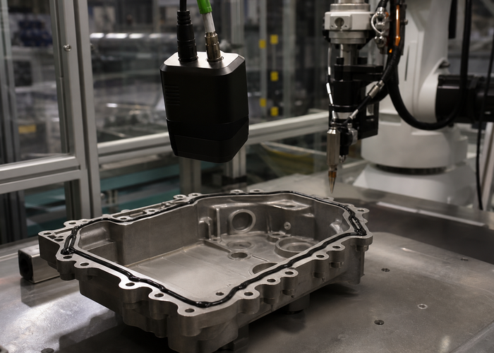 gasket bead LiDAR profiling in a realistic LiDAR application scene
