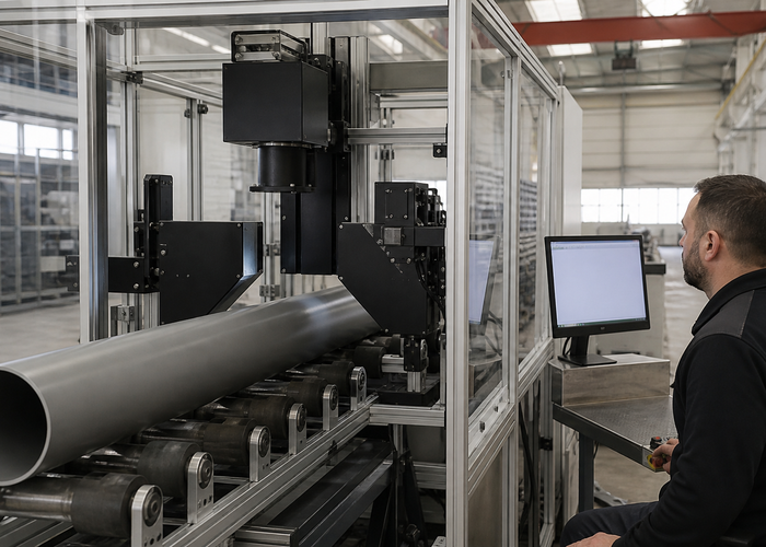 3D pipe ovality laser profiling validation scene 3