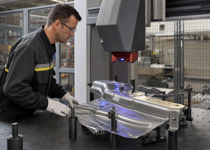 3D laser profiling of stamped sheet metal validation scene 3