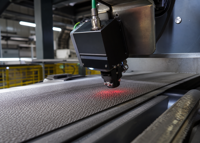 3D LiDAR profiling vinyl flooring on a production line validation scene 2