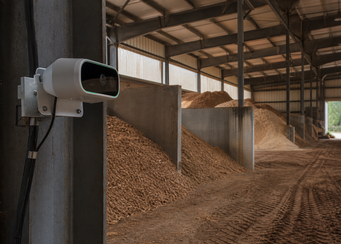 fixed LiDAR monitoring indoor wood-chip stockpiles validation scene 2