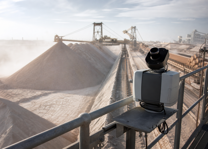 fixed LiDAR monitoring limestone in a covered storage hall validation scene 2
