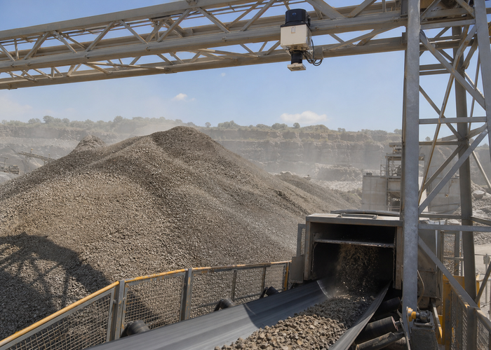 fixed LiDAR monitoring a reclaim surge pile in a realistic LiDAR application scene