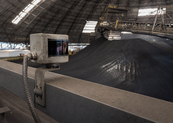 fixed LiDAR monitoring a coal stockpile inside a storage dome validation scene 2