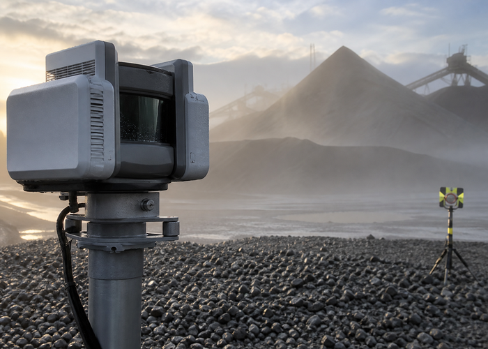 fixed LiDAR stockpile monitoring in fog validation scene 2