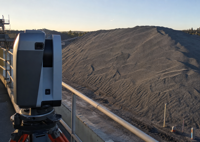 fixed LiDAR stockpile monitoring after wind in a realistic LiDAR application scene