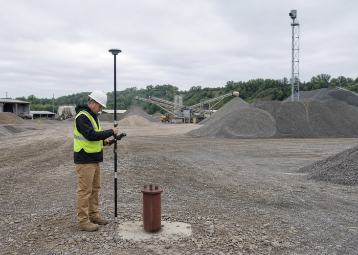 fixed LiDAR stockpile monitoring with survey benchmarks validation scene 2