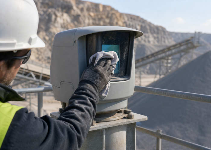 fixed LiDAR stockpile scanner maintenance validation scene 2