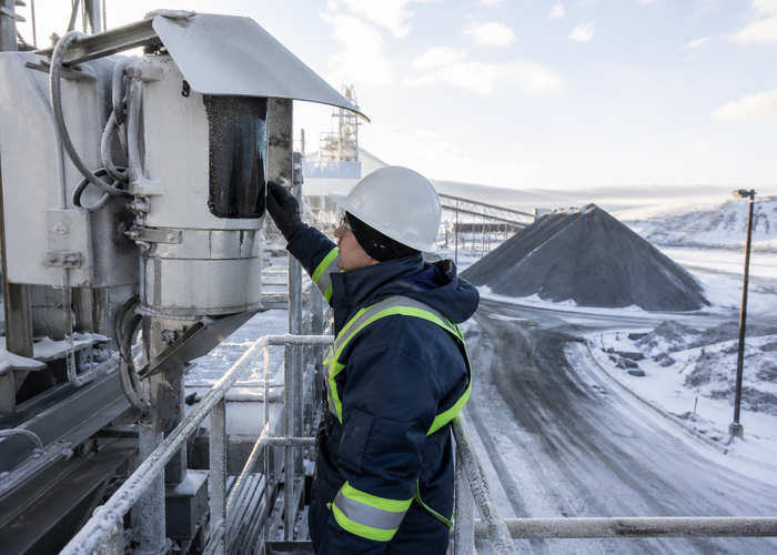 winter fixed LiDAR stockpile monitoring validation scene 2