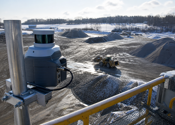 winter fixed LiDAR stockpile monitoring validation scene 3