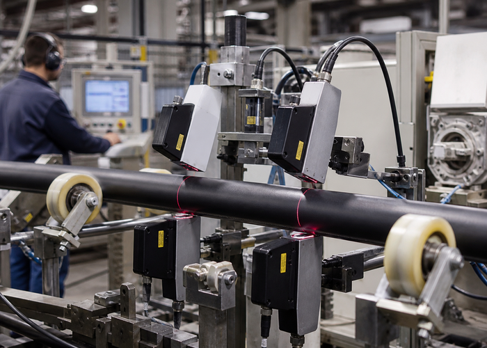 laser profiling on a cable extrusion line in a realistic LiDAR application scene