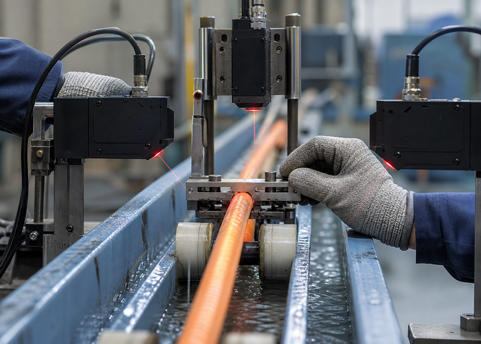 laser profiling on a cable extrusion line validation scene 2