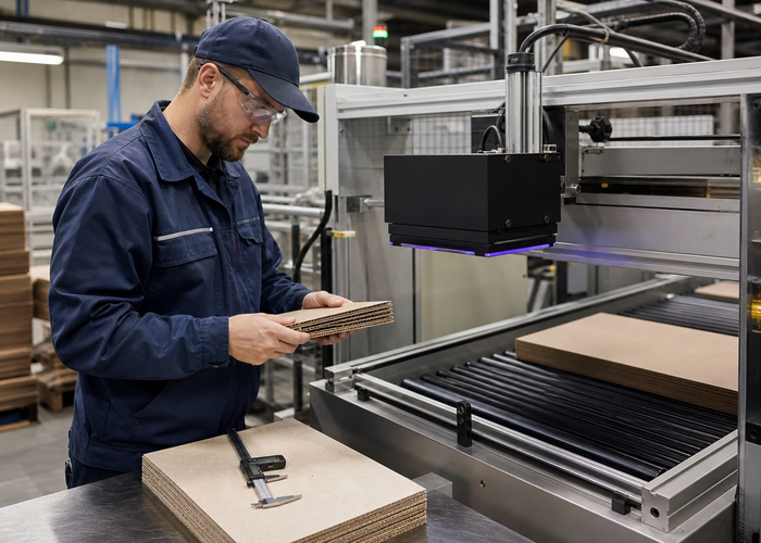 3D laser profiling of corrugated board validation scene 3