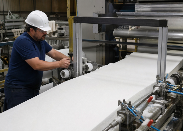 3D laser profiling of foam sheet extrusion validation scene 3