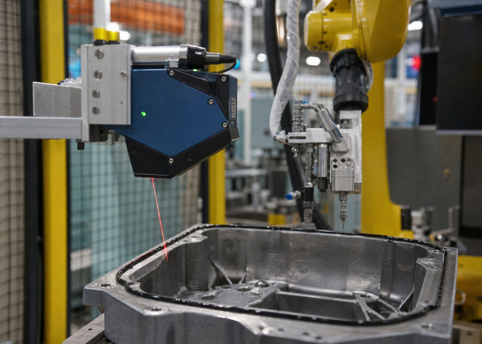 3D laser profiling of gasket beads in a realistic LiDAR application scene