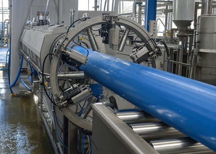 3D laser profiling of plastic pipe extrusion in a realistic LiDAR application scene