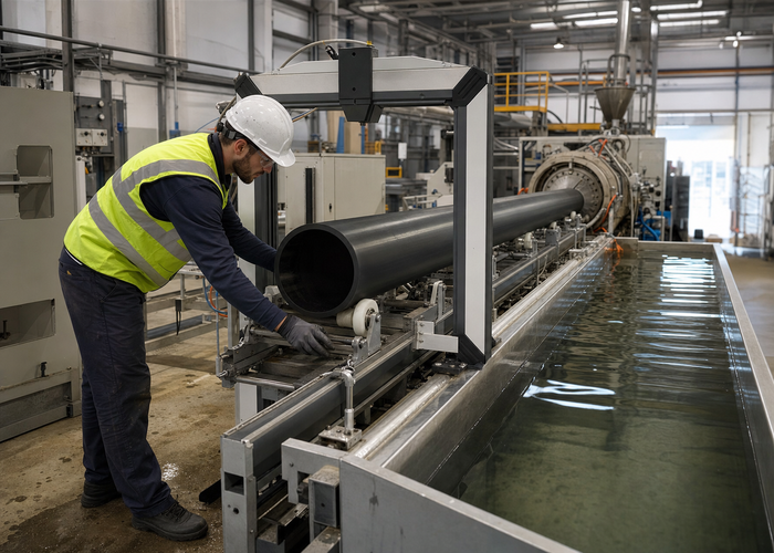 3D laser profiling of plastic pipe extrusion validation scene 3