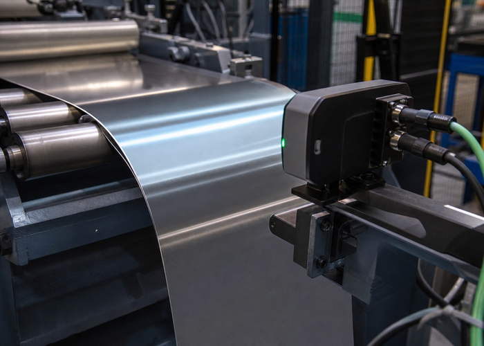 LiDAR profiling steel strip on a coil processing line validation scene 2