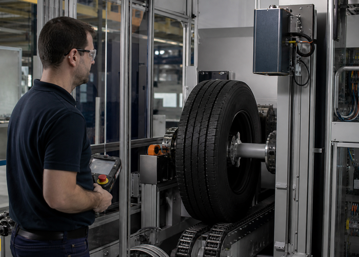 3D tire tread laser profiling in a realistic LiDAR application scene
