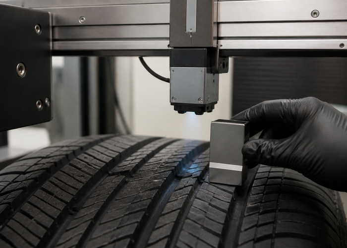 3D tire tread laser profiling validation scene 2