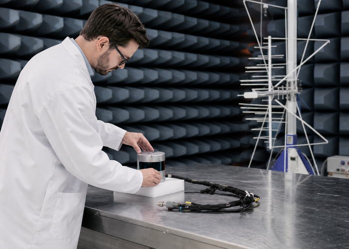 LiDAR sensor EMC qualification laboratory validation scene 2