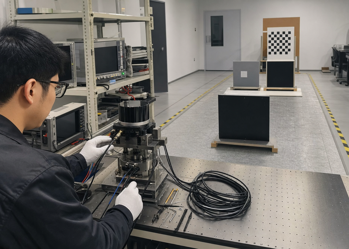 LiDAR sensor ESD qualification laboratory validation scene 3
