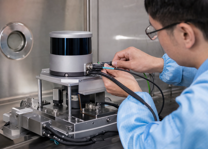 LiDAR sensor humidity qualification in an environmental laboratory validation scene 2