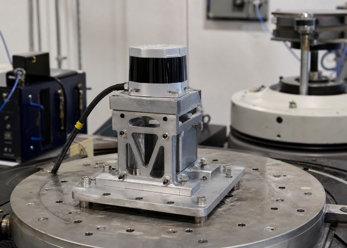 LiDAR sensor mechanical-shock qualification in a laboratory in a realistic LiDAR application scene