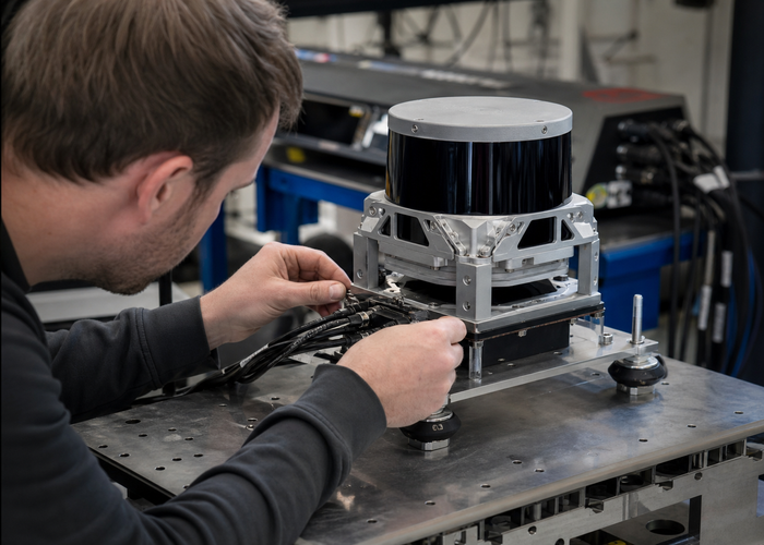 LiDAR sensor mechanical-shock qualification in a laboratory validation scene 2