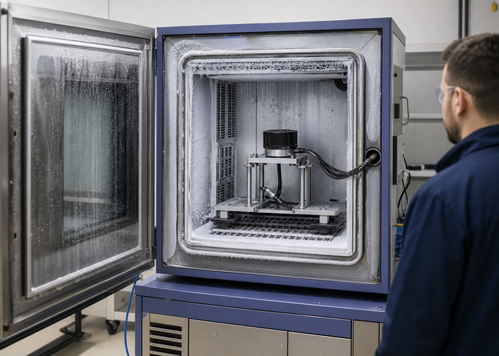 LiDAR sensor thermal-cycling qualification laboratory in a realistic LiDAR application scene