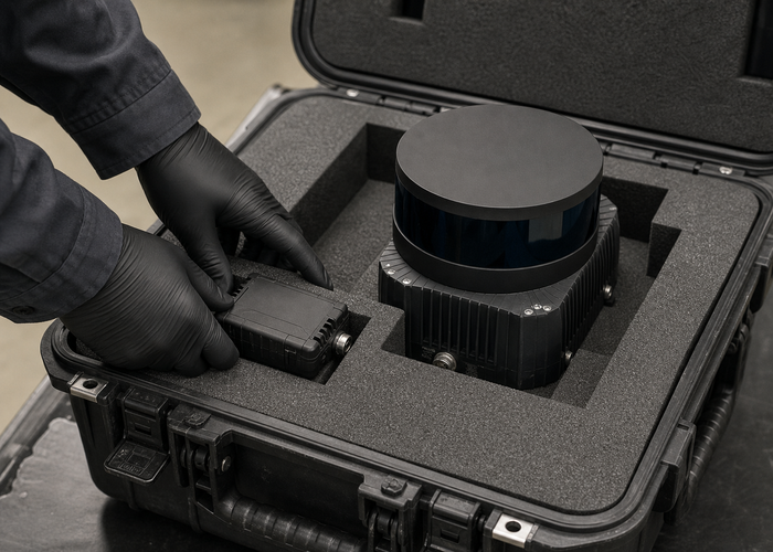 LiDAR sensor transport qualification laboratory validation scene 2